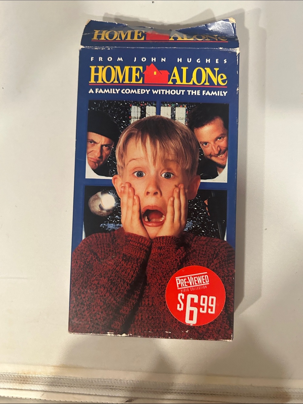 Home Alone VHS Movie Box - Blue Cover with Red Sweater